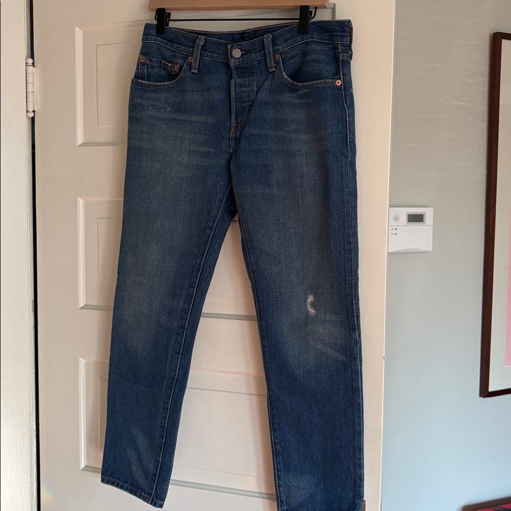 Levi's Blue Denim Jeans with Tan Label